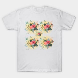 Colorful Flowers Pattern T-Shirt